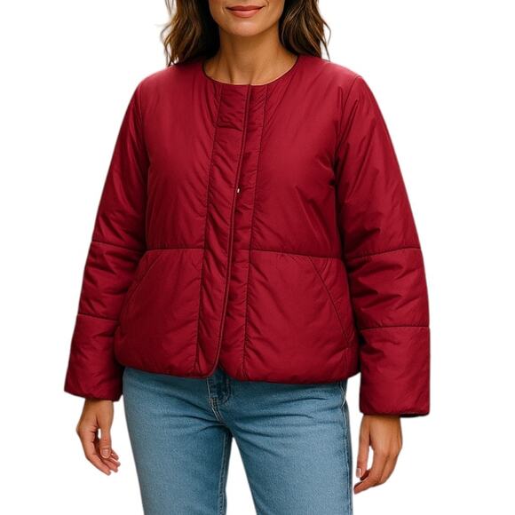 I'M ISOLA Marras Red Full Zip Puffer Jacket Red Size 40/ US 4 - Picture 2 of 9